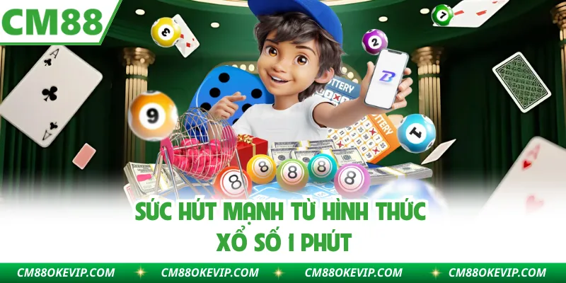 Sức hút mạnh từ hình thức xổ số 1 phút